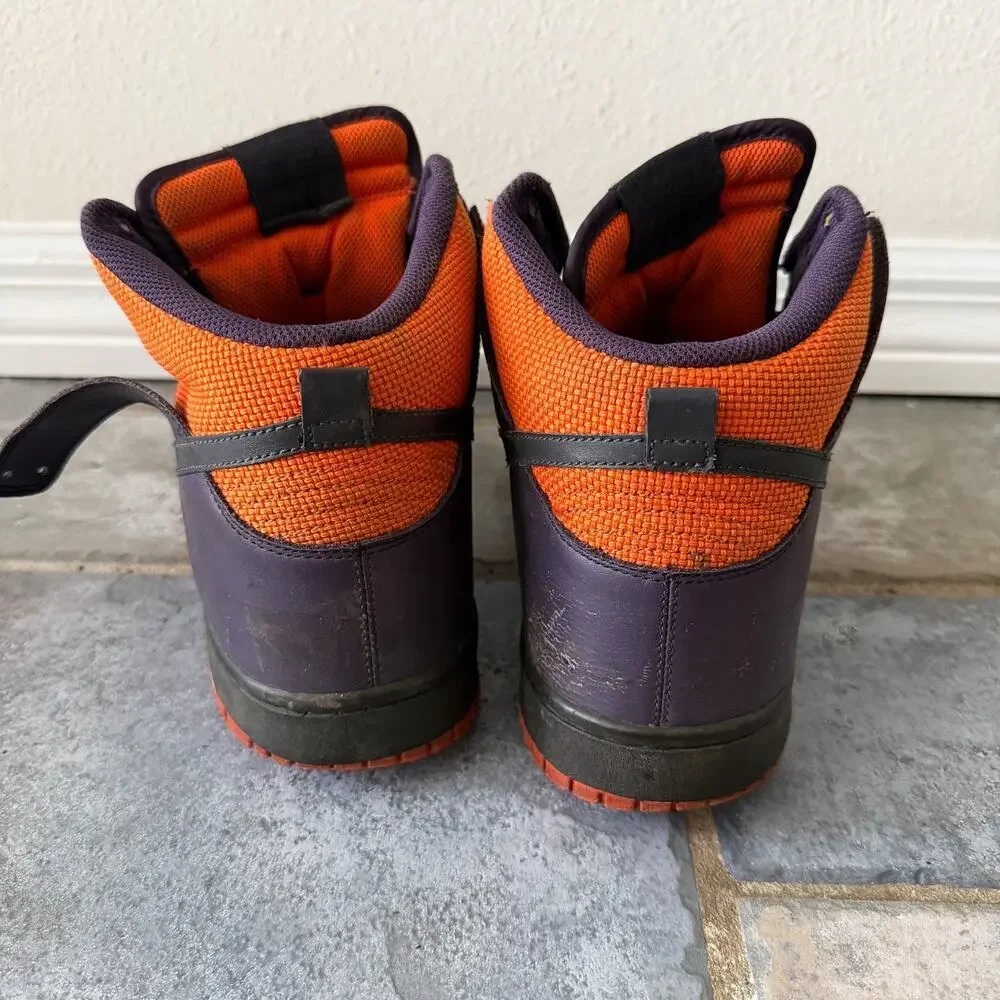 Nike Dunk High Strap Purple Orange Black Suede Men’s Size 12